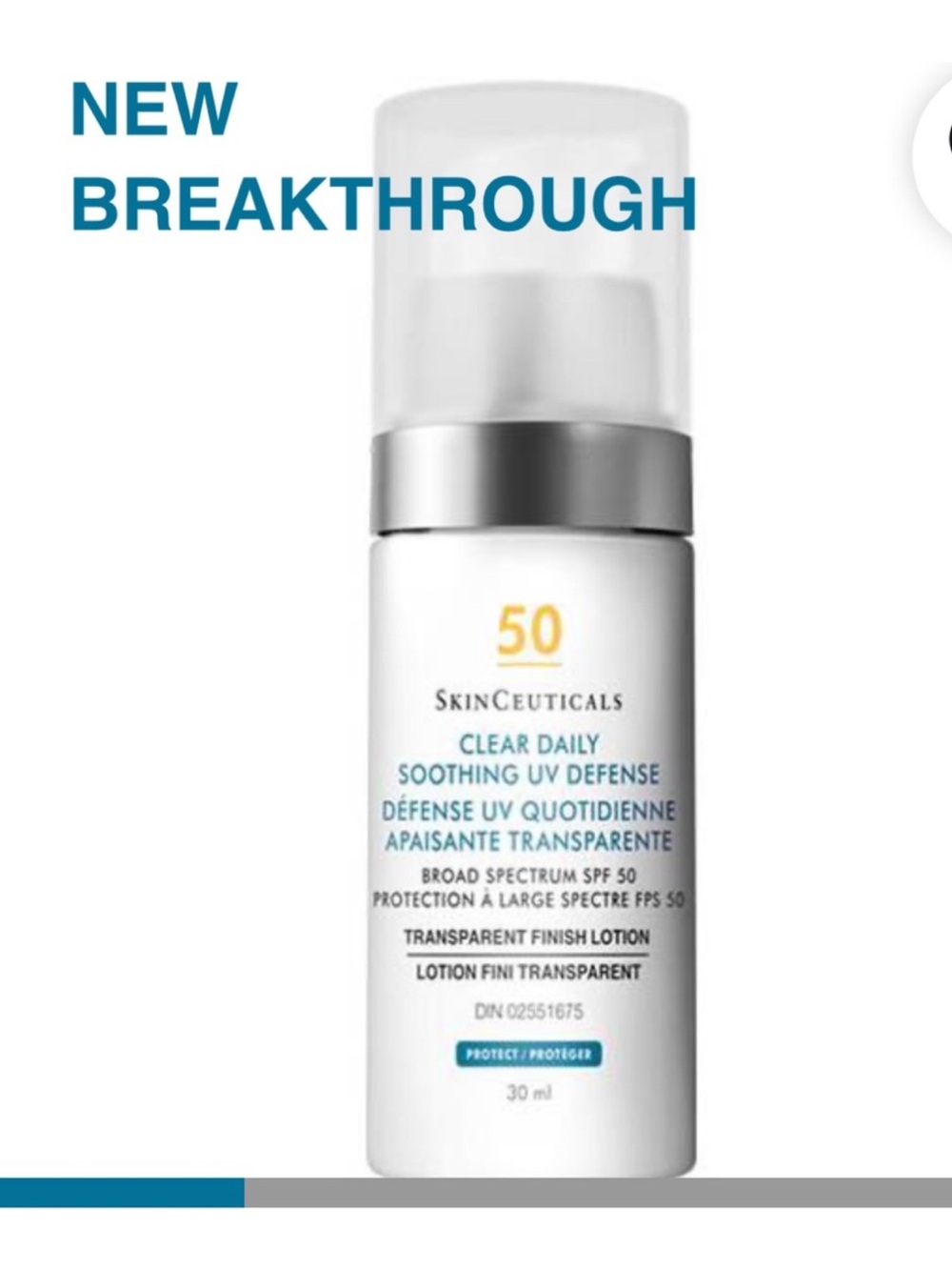 Skinceuticals Clear Daily Soothing UV Defense Sunscreen SPF 50